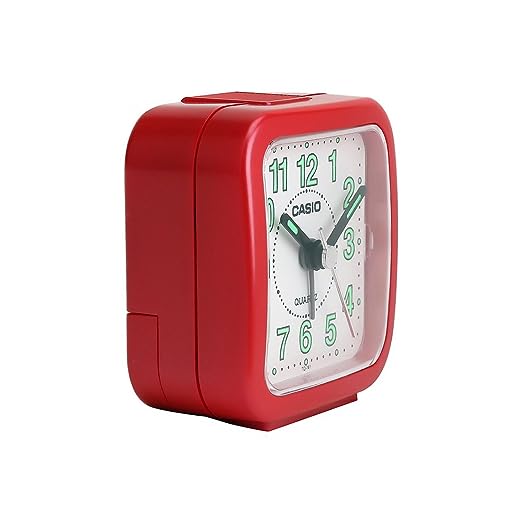 Casio Analog Table Clock (TQ-141-4DF, Red, White, 6.7 x 6.4 x 3.4 cm)(OPEN BOX) Casio Analog Table Clock (TQ-141-4DF, Red, White, 6.7 x 6.4 x 3.4 cm)(OPEN BOX)